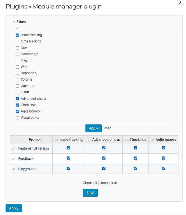 Plugin Module Manager para Redmine