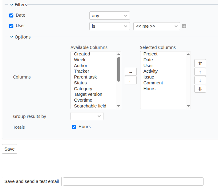 Фильтры и Опции