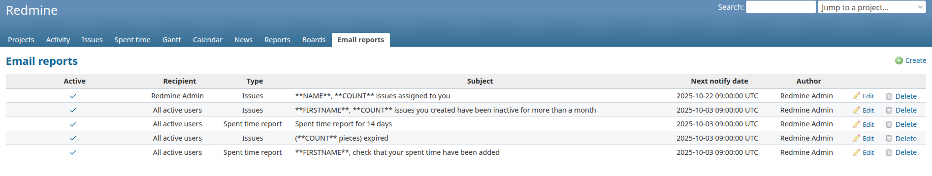 Список рассылок
