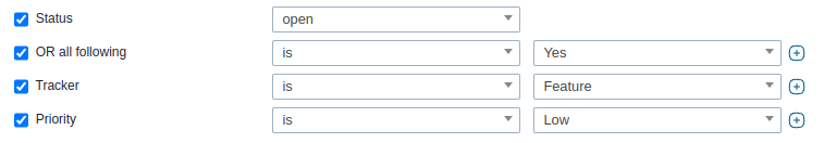 status ODER (tracker UND priorität)